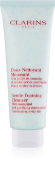 Clarins Gentle Foaming Cleanser with Tamarind and Purifying Micro-Pearls mousse detergente per pelli grasse e miste
