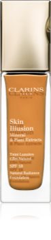 Clarins Face Make-Up Skin Illusion Brightening Foundation for Natural Look SPF 10