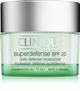 Clinique Superdefense denný hydratačný a ochranný krém pre mastnú a zmiešanú pleť