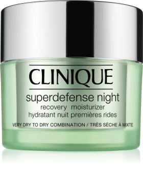 Clinique Superdefense™ Night Recovery Moisturizer noční hydratační krém proti prvním známkám stárnutí pleti