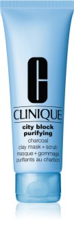 Clinique City Block™ Purifying Charcoal Clay Mask + Scrub hloubkově čisticí pleťová maska