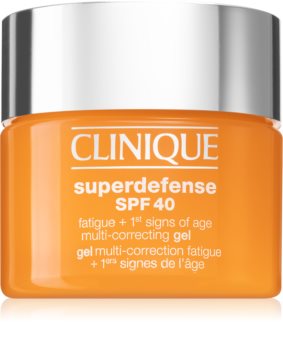 Clinique Superdefense™ SPF 40 Fatigue + 1st Signs of Age Multi Correcting Gel crème premiers signes du vieillissement pour tous types de peau