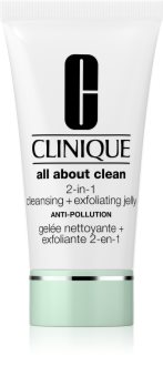 Clinique All About Clean 2-in-1 Cleansing + Exfoliating Jelly hámlasztó tisztító gél