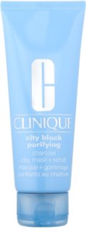 Clinique City Block™ Purifying Charcoal Clay Mask + Scrub Dybderensende ansigtsmaske