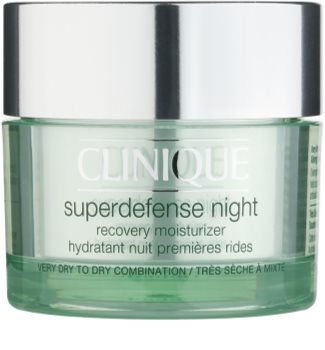 Clinique Superdefense Feuchtigkeitsspendende Nachtcreme gegen die ersten Anzeichen von Hautalterung
