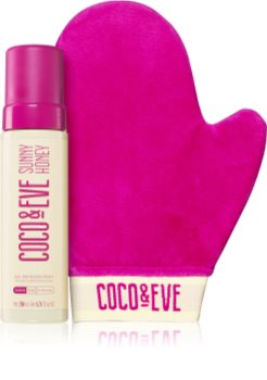 Coco & Eve Sunny Honey Ultimate Glow Kit pjena za samotamnjenje s rukavicama za nanošenje Medium