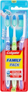 Colgate Extra Clean escovas de dentes média 3 pçs
