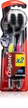 Colgate 360° Black Toothbrush 2 pcs
