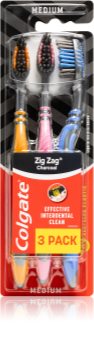 Colgate Zig Zag Charcoal medium fogkefék 3 db