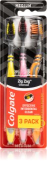 Colgate Zig Zag Charcoal periuta de dinti Medium 3 pc