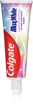 Colgate Max White Limited Edition balinamoji dantų pasta, suteikianti gaivų burnos kvapą riboto leidimo