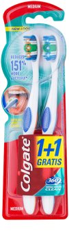 Colgate 360° Whole Mouth Clean četkice za zube medium 2 kom