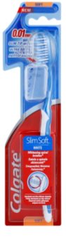 Colgate Slim Soft White escova de dentes de viagem com tampa soft