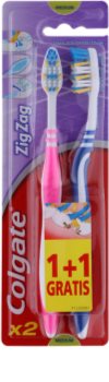 Colgate Zig Zag escovas de dentes média 2 pçs