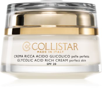 Collistar Pure Actives Glycolic Acid Rich Cream hranjiva krema za obnovu gustoće kože lica s posvjetljujućim učinkom