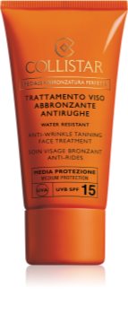 Collistar Special Perfect Tan Anti-Wrinkle Tanning Face Treatment krema za sončenje proti staranju kože SPF 15