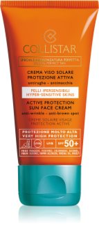 Collistar Special Perfect Tan Active Protection Sun Face Cream крем за загар против бръчки SPF 50+