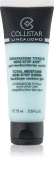 Collistar Total Moisture Non-Stop 24hrs хидратиращ гел за лице с освежаващ ефект за зоната на лицето и очите