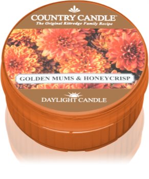 Country Candle Golden Mums & Honey Crisp čajová sviečka