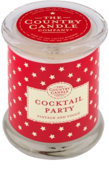 Country Candle Cocktail Party vela perfumada en vidrio, con tapa
