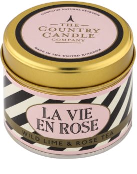 Country Candle Wild Lime & Rose Tea vela perfumada en lata