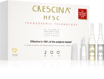Crescina Transdermic 200 Re-Growth and Anti-Hair Loss hajnövekedés és hajhullás elleni ápolás uraknak