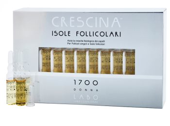 Crescina HAIR FOLLICULAR ISLANDS 1700 ampola contra a queda de cabelo inicial para mulheres