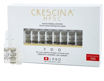 Crescina HFSC 500 ampola contra a queda de cabelo intermedia para homens