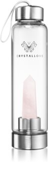 Crystallove Bottle Rose Quartz fľaška na vodu