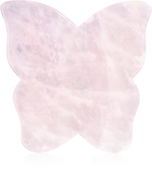 Crystallove Butterfly Rose Quartz Gua Sha Plate akcesoria do masażu
