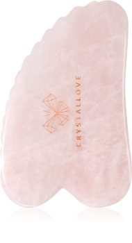 Crystallove 3D Rose Quartz Gua Sha Plate Hierontatyökalu