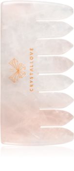 Crystallove Rose Quartz Comb attrezzi per i massaggi per capelli e corpo