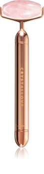 Crystallove Vibrating Roller Rose Quartz accessoire de massage visage