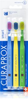 Curaprox 7600 Smart Ultra Soft brosse à dents manche court 3 pcs