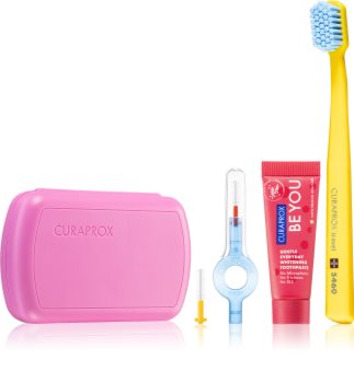 Curaprox Travel Set zestaw podróżny Pink (do zębów, języka i dziąseł)