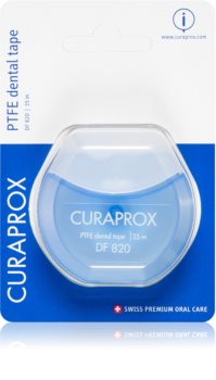 Curaprox PTFE Dental Tape DF 820 tarpdančių juostelė tefloniniu paviršiumi