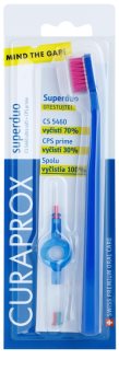 Curaprox 5460 Ultra Soft Superduo spazzolino da denti + scovolini interdentali di ricambio con manico