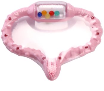 Curaprox Curababy есалка за зъби с четка за масаж и дрънкалка