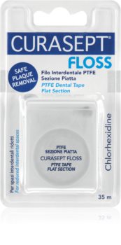 Curasept Dental Tape PTFE Flat Section οδοντική τανία με τεφλόν επικάλυψη με αντιβακτηριακό συστατικό