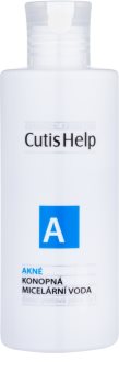 CutisHelp Health Care A - Acne acqua micellare alla cannabis 3 in 1 per pelli problematiche, acne