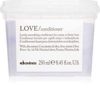 Davines Love Olive condicionador alisante para cabelos crespos e inflexíveis
