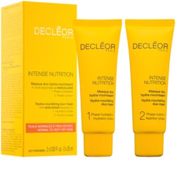 Decléor Intense Nutrition hydratačná a vyživujúca pleťová maska duo