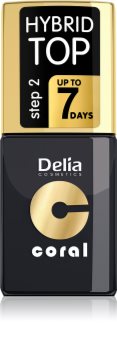 Delia Cosmetics Coral Nail Enamel Hybrid Gel żelowy lakier na paznokcie wierzchni
