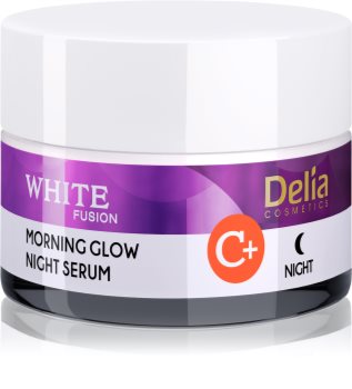 Delia Cosmetics White Fusion C+ posvetlitvena nočna krema proti gubam