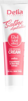 Delia Cosmetics Satine Depilation 12in1 Total Effect Hair Removal Cream For All Types Of Skin
