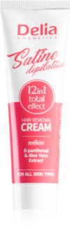 Delia Cosmetics Satine Depilation 12in1 Total Effect Ontharingscrème  voor Alle Huidtypen