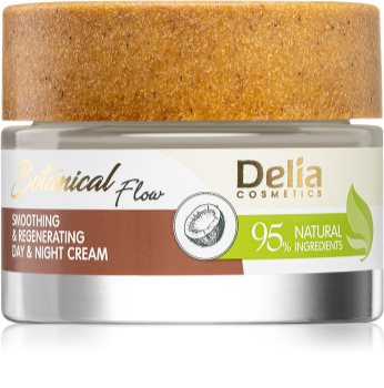 Delia Cosmetics Botanical Flow Coconut Oil Glättende Tages- und Nachtcreme für die Regeneration der Haut
