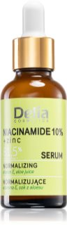 Delia Cosmetics Niacinamide 10% + zinc Rakenneuudistava Seerumi Kasvoille, Kaulalle Ja Rinnalle