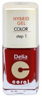 Delia Cosmetics Coral Nail Enamel Hybrid Gel esmalte de uñas en gel