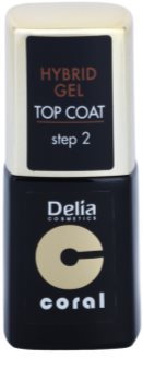Delia Cosmetics Coral Nail Enamel Hybrid Gel esmalte de acabado de uñas en gel